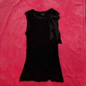 Bebe, lace bow tie blouse